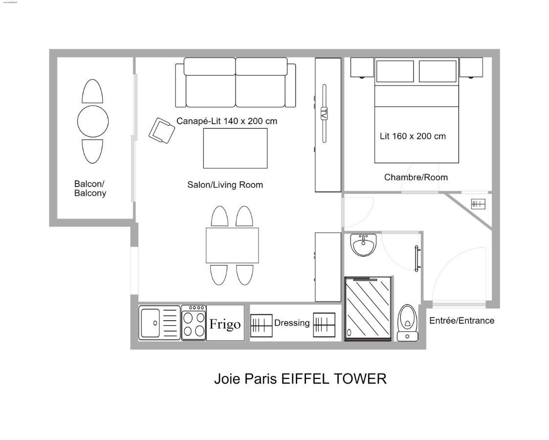 Joie Paris Tour Eiffel Apartment Exterior foto